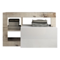 Banc LENOR blanc/marron