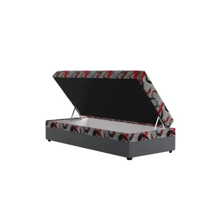 Banquette rembourrée avec coffre de rangement ESTEL 90x200 cm gris