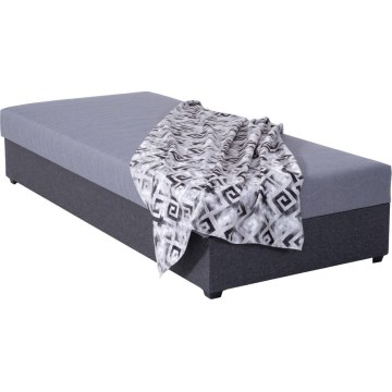 Banquette rembourrée JACOB XL avec rangement, charge maximale 130 kg, 90x200 cm, gris