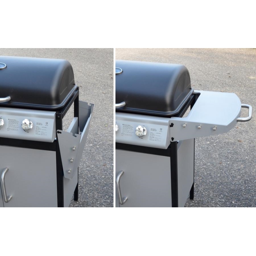 Barbecue à gaz 4 brûleurs en acier inoxydable