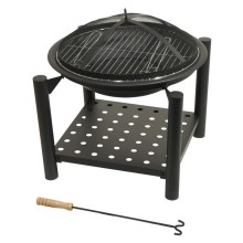 Barbecue au bois portatif avec grille 48 cm
