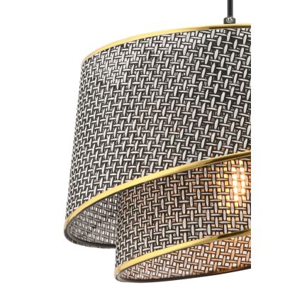 BARETTE Suspension 1xE27/60W/230V Gris/Doré