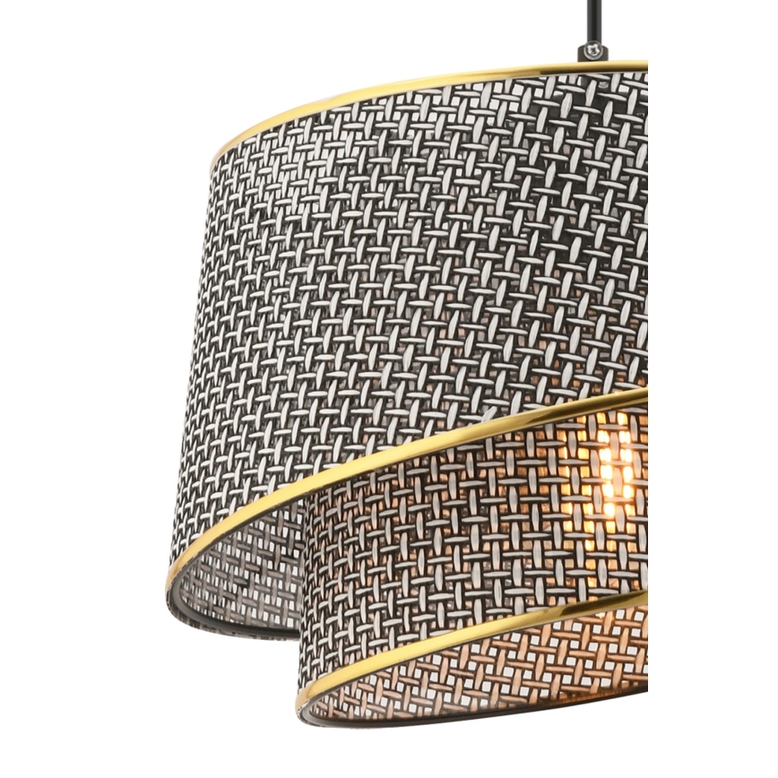 BARETTE Suspension 1xE27/60W/230V Gris/Doré