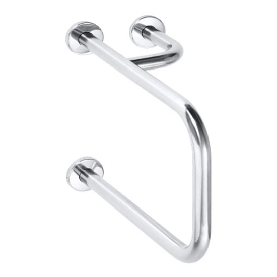 Barre d'appui 23,5x38 cm inox/argenté