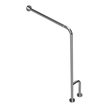 Barre d'appui 23 x 86,6 cm en acier inoxydable, finition argentée
