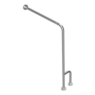 Barre d'appui 23 x 86,6 cm en acier inoxydable, finition argentée