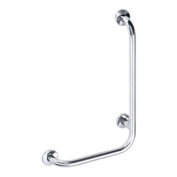 Barre d'appui 63 x 68 cm en acier inoxydable, finition argentée