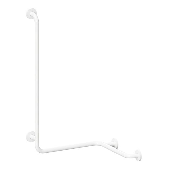 Barre d'appui pour douche 66x118 cm blanche