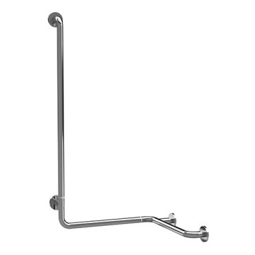 Barre d'appui pour douche 66x118 cm inox/argenté