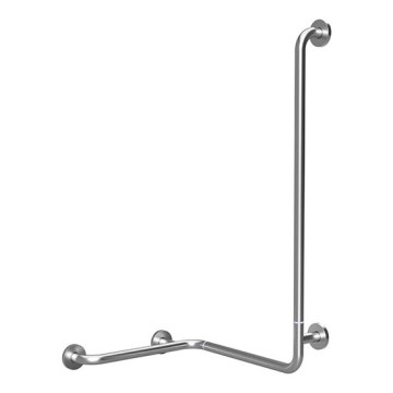 Barre d'appui pour douche 66x118 cm inox/argenté
