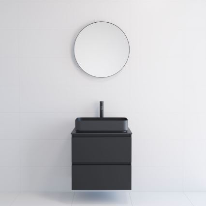 BATH DELUXE 01-060-09-02-00 - Miroir de salle de bains BORGSTED d. 60 cm noir
