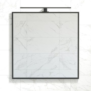 BATH DELUXE 01-080-05-02-00 - Miroir de salle de bain BORGSTED 80x80 cm noir