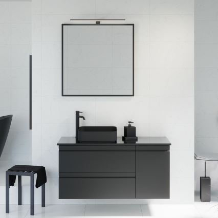 BATH DELUXE 01-080-05-02-00 - Miroir de salle de bain BORGSTED 80x80 cm noir
