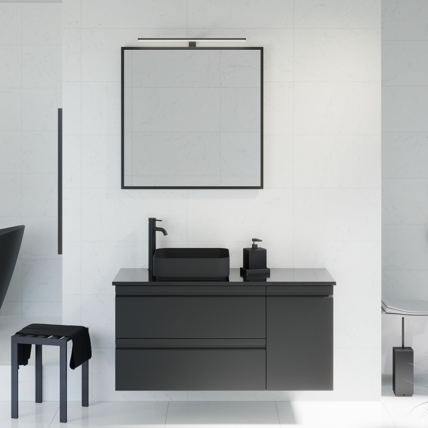 BATH DELUXE 01-080-05-02-00 - Miroir de salle de bain BORGSTED 80x80 cm noir