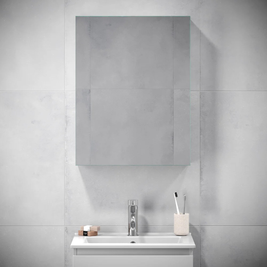 BATH DELUXE 02-050-63-01-01 - Meuble de salle de bain avec miroir KENWOOD 65x50 cm blanc mat