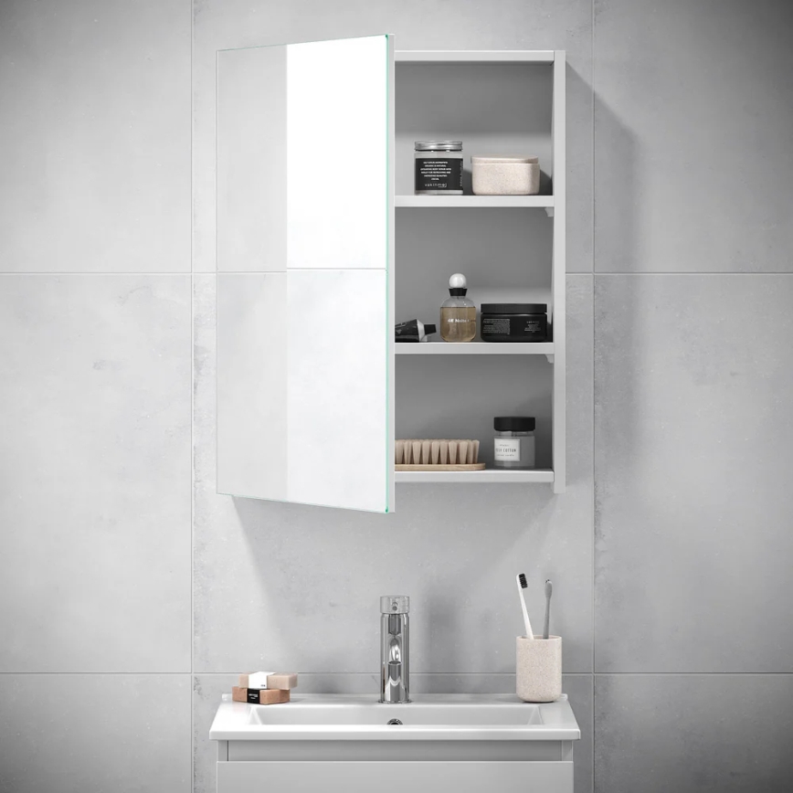 BATH DELUXE 02-050-63-01-01 - Meuble de salle de bain avec miroir KENWOOD 65x50 cm blanc mat