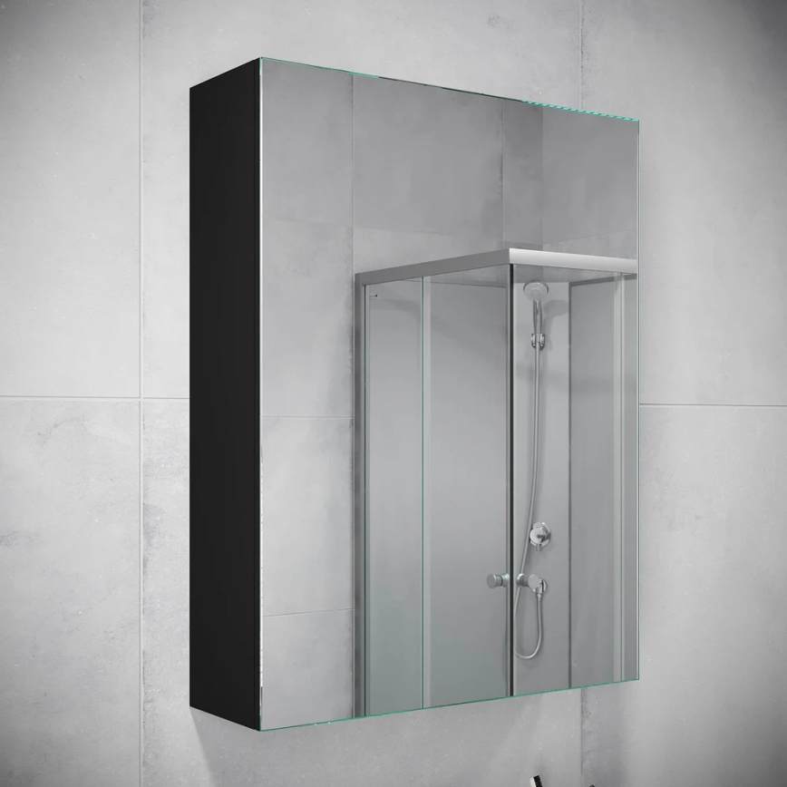 BATH DELUXE 02-050-63-02-01 - Meuble de salle de bain avec miroir KENWOOD 65x50 cm mat noir