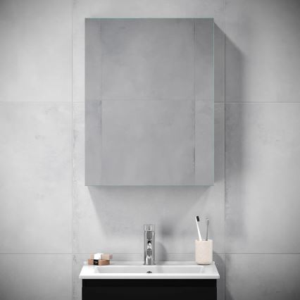 BATH DELUXE 02-050-63-02-01 - Meuble de salle de bain avec miroir KENWOOD 65x50 cm mat noir