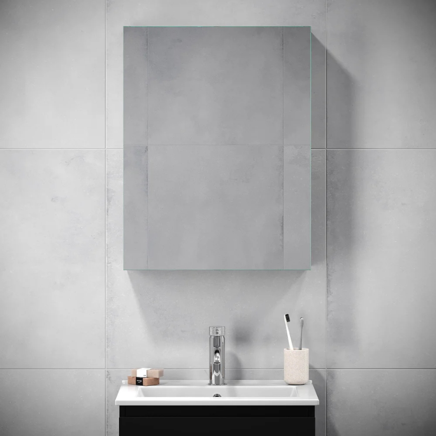 BATH DELUXE 02-050-63-02-01 - Meuble de salle de bain avec miroir KENWOOD 65x50 cm mat noir