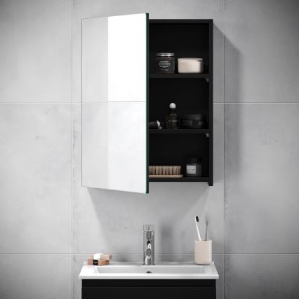 BATH DELUXE 02-050-63-02-01 - Meuble de salle de bain avec miroir KENWOOD 65x50 cm mat noir