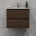 BATH DELUXE 03-060-64-84-01 - Meuble de salle de bain avec vasque KENWOOD 61 cm noyer