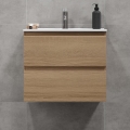 BATH DELUXE 03-060-64-86-01 - Meuble de salle de bain avec vasque KENWOOD 61 cm chêne