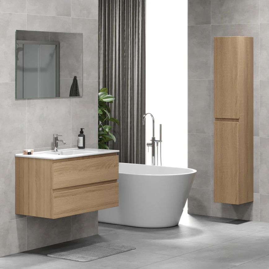 BATH DELUXE 04-030-64-86-01 - Meuble de salle de bain KENWOOD 186 cm chêne