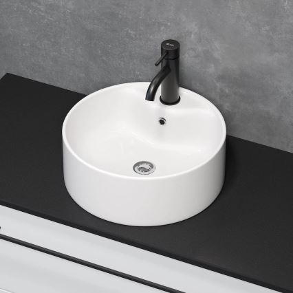 BATH DELUXE 06-038-09-11-00 - Vasque à poser VIKEDAL Ø 38 cm céramique/blanche