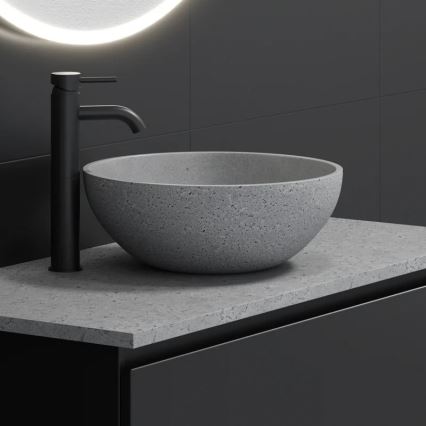 BATH DELUXE 06-039-19-23-00 - Vasque à poser BERGEN Ø 39 cm béton/gris