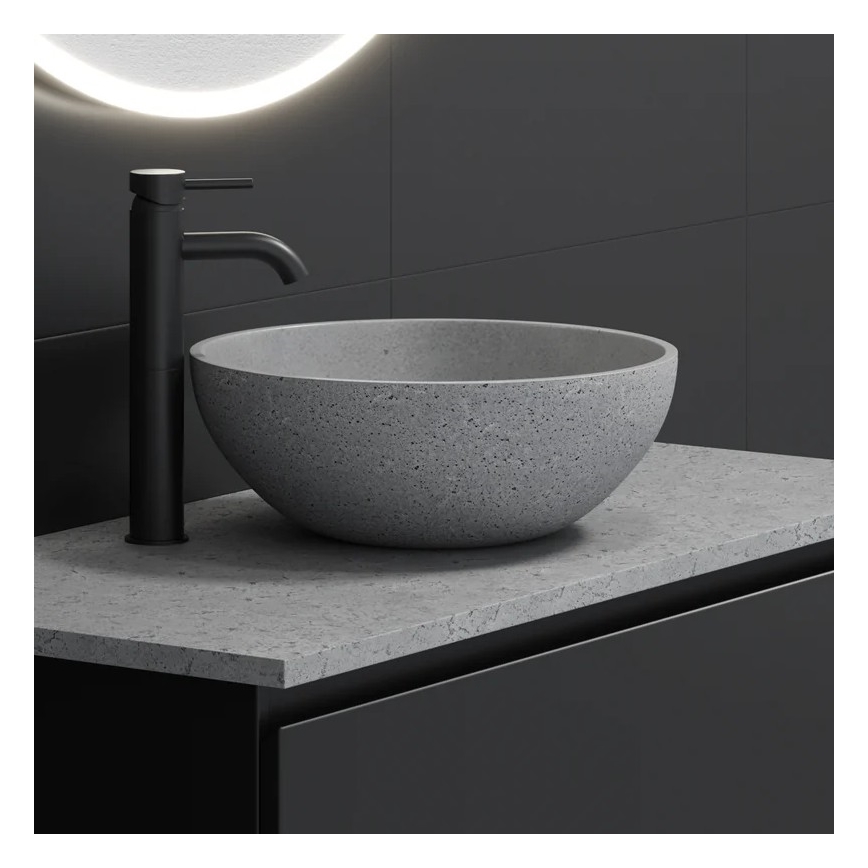 BATH DELUXE 06-039-19-23-00 - Vasque à poser BERGEN Ø 39 cm béton/gris