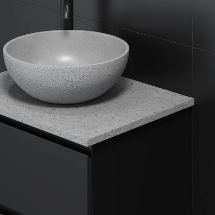 BATH DELUXE 06-039-19-23-00 - Vasque à poser BERGEN Ø 39 cm béton/gris