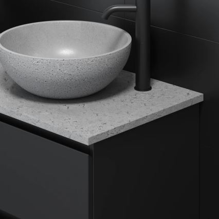 BATH DELUXE 06-039-19-23-00 - Vasque à poser BERGEN Ø 39 cm béton/gris
