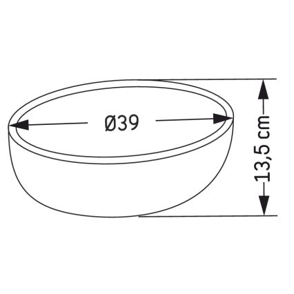 BATH DELUXE 06-039-19-23-00 - Vasque à poser BERGEN Ø 39 cm béton/gris