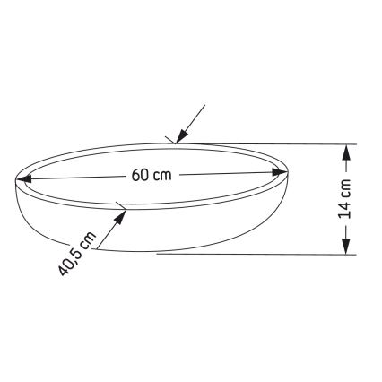 BATH DELUXE 06-060-19-23-00 - Vasque à poser OLSBORG 60x40,5 cm béton/gris