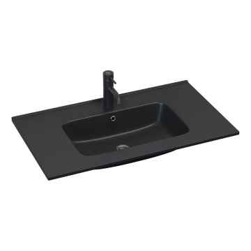 BATH DELUXE 06-080-27-02-00 - Lavabo encastré LILLESNAD 81 x 46 cm céramique/noir