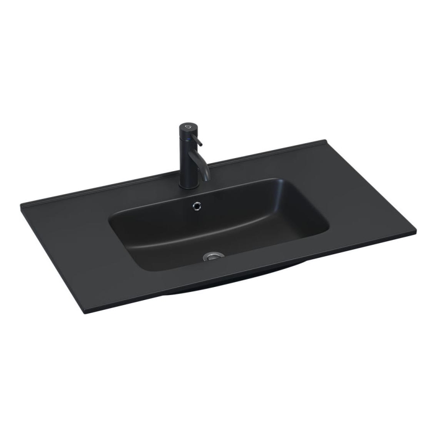 BATH DELUXE 06-080-27-02-00 - Lavabo encastré LILLESNAD 81 x 46 cm céramique/noir