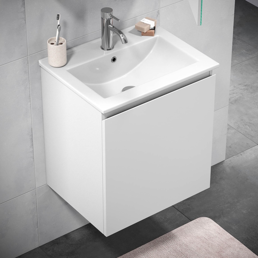 BATH DELUXE 09-050-63-01-01 - Meuble de salle de bain avec vasque KENWOOD 51 cm blanc mat
