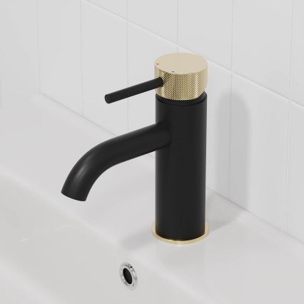BATH DELUXE 28-005-03-72-00 - Robinet de lavabo ANHOLT 15,6 cm noir/laiton