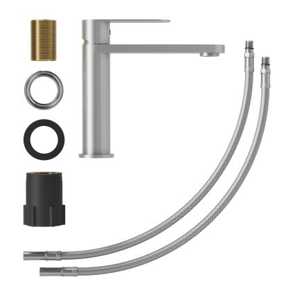 BATH DELUXE 28-017-02-71-02 - Robinet de lavabo TARNBY 17,3 cm brossé acier inoxydable