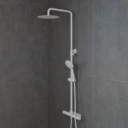 BATH DELUXE 31-120-07-01-00 - Colonnes de douche avec robinet thermostatique DRAGOR blanc mat