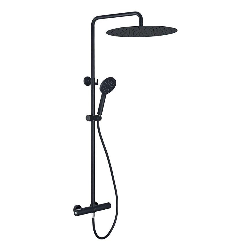 BATH DELUXE 31-120-13-63-00 - Colonnes de douche avec robinet thermostatique DRAGOR mat noir