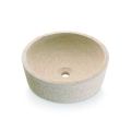 Bathco 00307 - Vasque à poser DUAL Ø 40,5 cm pierre/beige