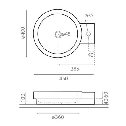 Bathco 00338 - Vasque à poser ICONO 40x45 cm pierre/beige