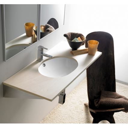 Bathco 0053 - Lavabo encastré ANCONA 55x41 cm porcelaine/blanc