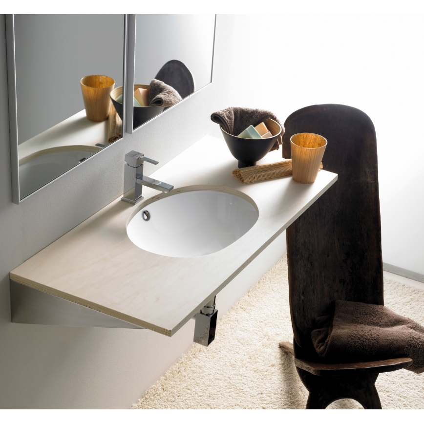 Bathco 0053 - Lavabo encastré ANCONA 55x41 cm porcelaine/blanc