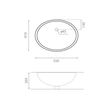 Bathco 0053 - Lavabo encastré ANCONA 55x41 cm porcelaine/blanc