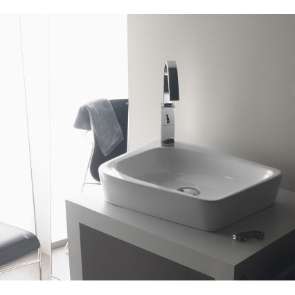 Bathco 4001 - Vasque à poser ARAGON 50 x 40,5 cm porcelaine/blanc