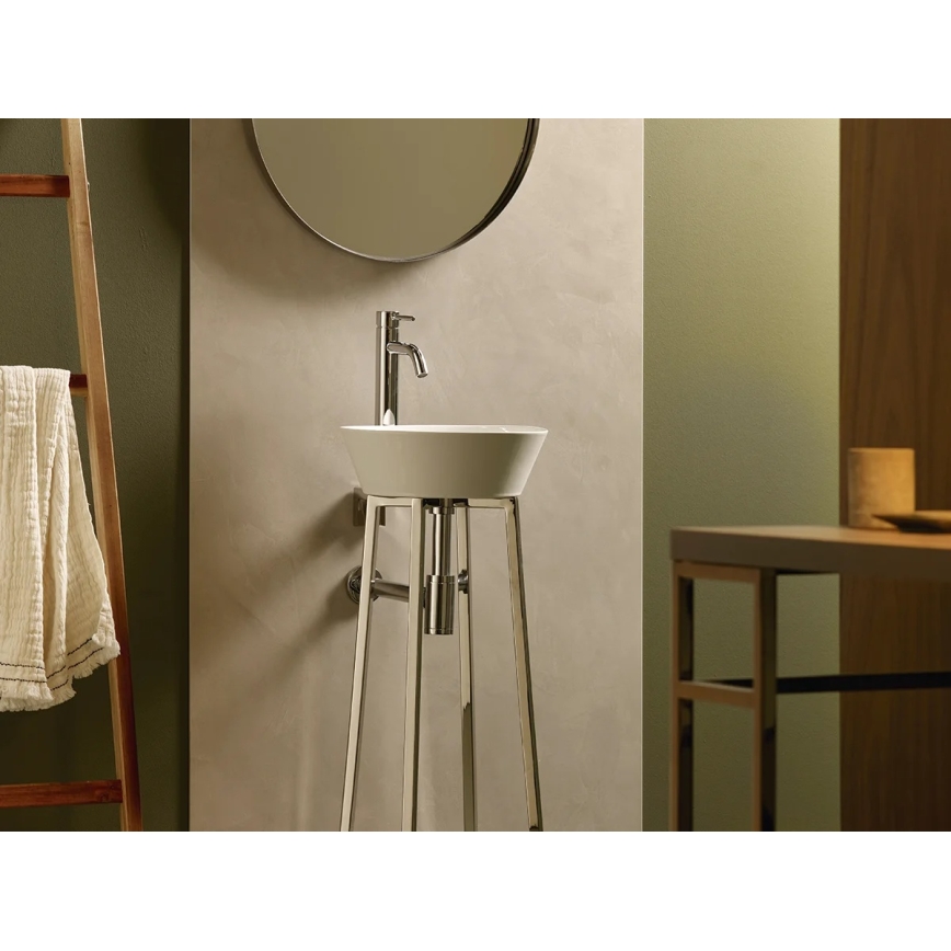 Bathco 8216 - Piètement pour lavabo VOLTA 76x40 cm acier/chrome brillant