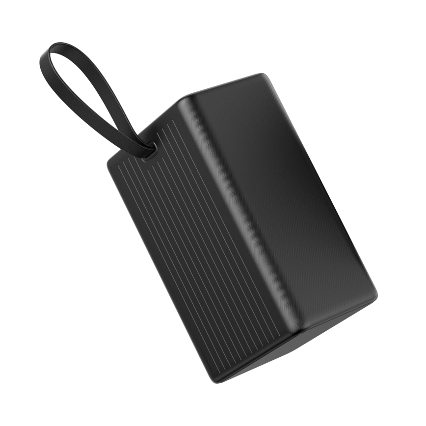 Batterie externe 80 000 mAh 65 W Power Delivery 4× USB-A + 2× USB-C avec lampe torche LED et câble USB-C 1 m, noire