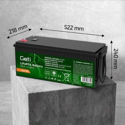 Batterie LiFePO4 12,8 V / 200 Ah